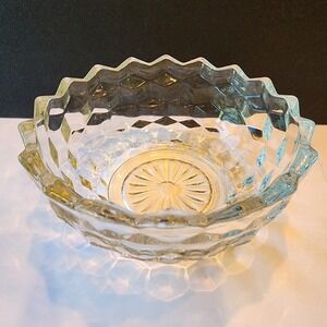 Vintage Homco American Whitehall Indiana Glass‎ Crystal Bowl Decorative Dish EUC